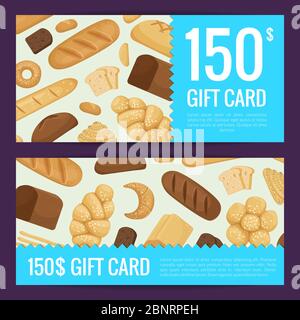 Vector cartoon bakery elements discount or gift Stock Vector