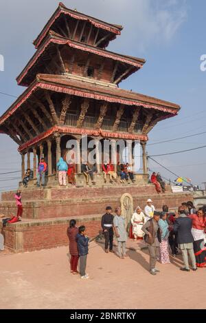 Kirtipur, Nepal - 1 february 2020: movie set of a Bollywood film at Kirtipur on Nepal Stock Photo
