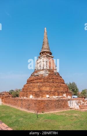 Name of this place ' Wat Mahathat ' temple and another spelling is ' Wat Maha That 'the temple in Ayutthaya Province, Bangkok Stock Photo