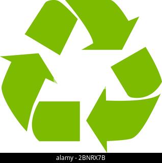 Recycle icon vector graphics design. Green color. Perfect for business concepts, backgrounds, backdrop, poster, sticker, banner, label, chart and wall Stock Vector