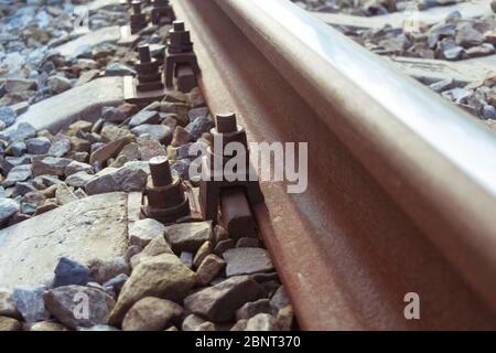 A small section of the railway Stock Photo