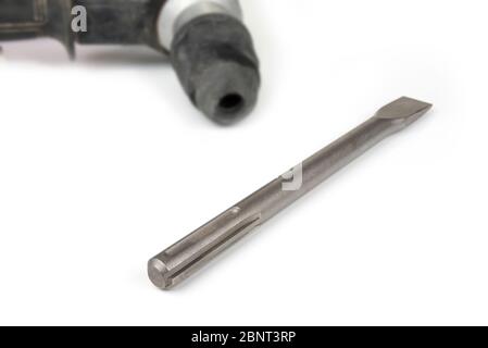 Chisel SDS max on heavy duty drill Stock Photo