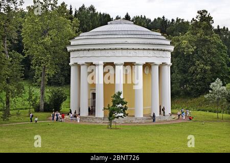 Temple of Friendship in Pavlovsk Palace and Park Ensemble near Saint Petersburg. Russia Stock Photo