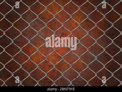 industry chainlink fence background Stock Photo