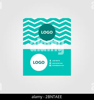 light green Business Card Illustration with place for your logo Stock Vector