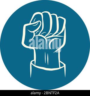 hand fist fight protest gesture Stock Vector