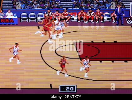 Bulls vs Blazers and the NBA Playoffs - Sega Genesis Mega