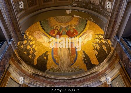 ROME, ITALY - AUGUST 13, 2019: The Basilica of Saint Praxedes, Rome, Italy Stock Photo