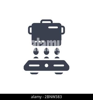 Vector illustration of kiln icon or logo with black color and glyph design style Stock Vector