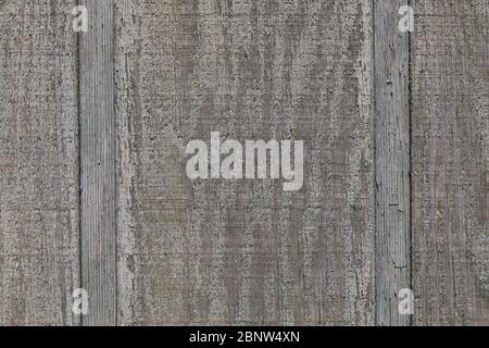Background texture closeup of old weathered wooden panelling, paint and raw wood, horizontal aspect Stock Photo