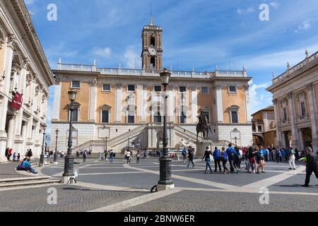 Rome, Italy - april 23, 2016: the Capitolium or Capitoline Hill, in Rome, Italy Stock Photo