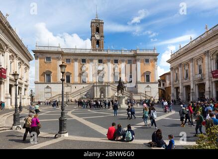 Rome, Italy - april 23, 2016: the Capitolium or Capitoline Hill, in Rome, Italy Stock Photo