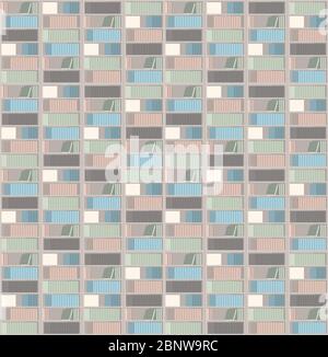 Flat style books shelf pattern. Vector illustration Stock Vector