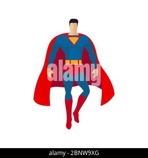 Superhero flat style isolated icon. Vector illustration Stock Vector