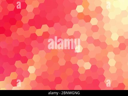 Rose background with Hexagon Mosaic. Vector vertical bright wallpaper with juicy colors - Symbol of Love and Tenderness. Stock Vector