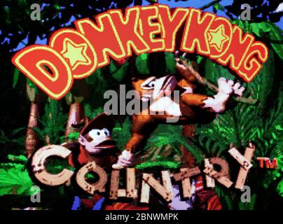 Donkey Kong Country - SNES Super Nintendo  - Editorial use only Stock Photo