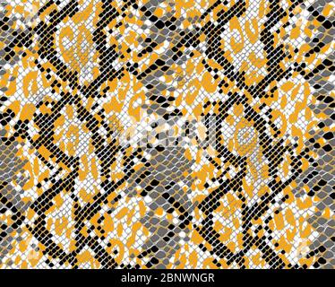 Snake skin pattern texture with brown and grey colors. Seamless Texture snake. Fashionable print. Ready for textile prints. Stock Photo