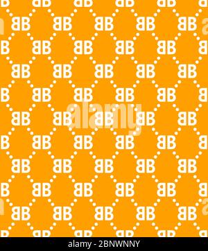 Seamless geometric pattern of B letter with points. Design for fabric ...