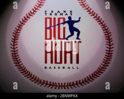 Frank Thomas Big Hurt Baseball - SNES Super Nintendo  - Editorial use only Stock Photo