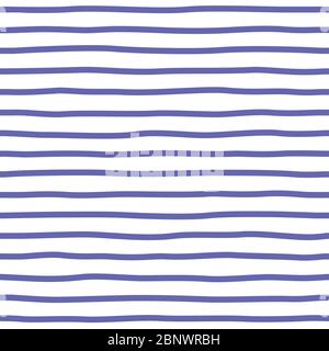 Decorative seamless pattern with handdrawn blue lines. Stock Vector