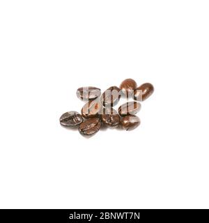 Coffee beans textured on white background. Stock Photo