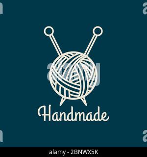 Handmade thin line icon. Colorful logo design. Vector illustration Stock Vector