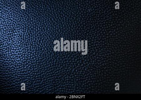 Beautiful blue leather texture one side highlights and one part shadows, background, 5K Stock Photo