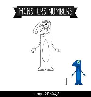 Premium Vector  Cute monster numbers one two three four five six seven  eight nine and zero funny kid decorative digit elements