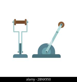 Mechanical lever, flat vector icon, machine part on white background Stock Vector