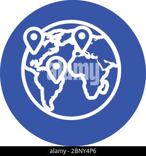 global earth planet to geography ubication Stock Vector Image & Art - Alamy