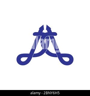 letter dd arrow linked linear logo vector Stock Vector