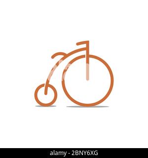 simple old bike retro decoration symbol vector Stock Vector