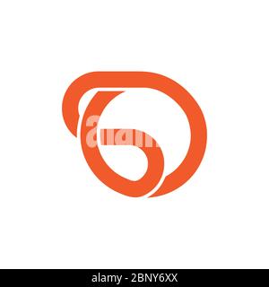 letters so linked overlapping line simple logo vector Stock Vector