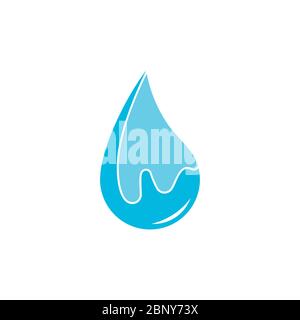 shine water drop simple curves design symbol logo vector Stock Vector