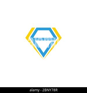 abstract letter e diamond geometric design symbol vector Stock Vector