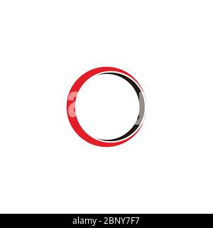simple geometric 3d flat ring symbol logo vector Stock Vector