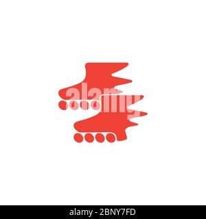fast motion inline skate symbol logo vector Stock Vector Image & Art ...