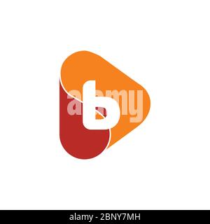 letter b triangle coffee water design logo vector Stock Vector