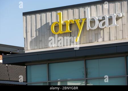 A logo sign outside of a Drybar salon location in King of Prussia, Pennsylvania on May 4, 2020. Stock Photo