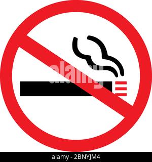 No smoking sign. Health care, fire caution symbol. Perfect for backgrounds, backdrop, sticker, label, poster, icon, sign, symbol, banner and wallpaper Stock Vector