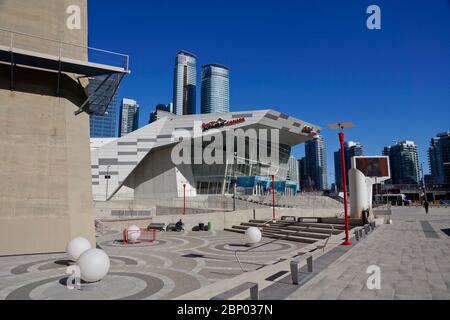 Toronto Canada - 24 March 2015 - Square at the foot on CN Tower in Toronto Ontario Stock Photo