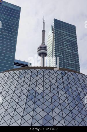 Toronto Canada - 27 March 2015 - Roof of Roy Thomson Hall in downtown Toronto Ontario Stock Photo