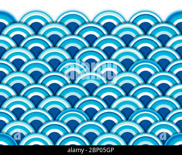 water wave seamless pattern. Stock Vector