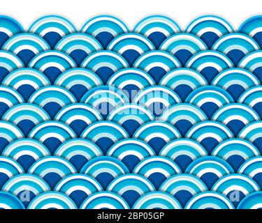 water wave seamless pattern. Stock Vector