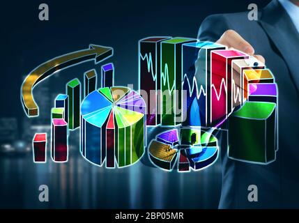 Presenting sales statistics Stock Photo
