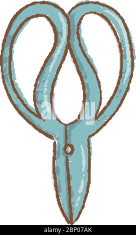 Professional garden pruner or scissors or secateurs isolated on white background with clipping paths Stock Vector