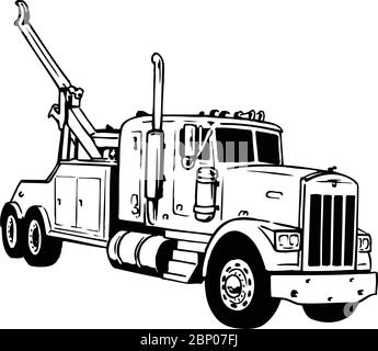 Tow Truck Vector Illustration Stock Vector