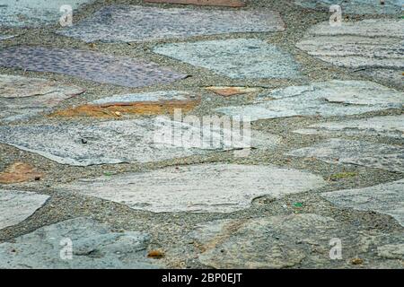 Cemented stone floor structure background Stock Photo