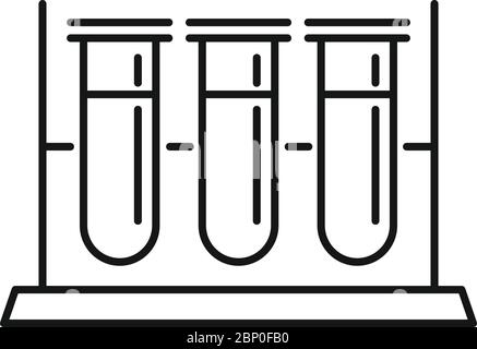 Test tubes stand icon. Outline test tubes stand vector icon for web ...