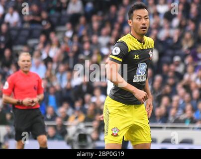 LONDON, ENGLAND - SEPTEMBER 28, 2019: Maya Yoshida of Southampton pictured during the 2019/20 Premier League game between Tottenham Hotspur FC and Southamtpon FC at Tottenham Hotspur Stadium. Stock Photo